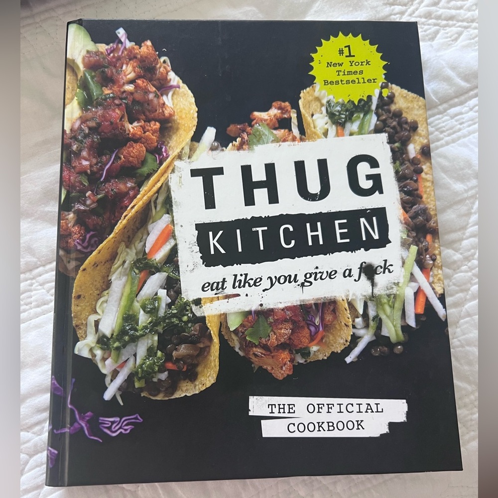 Thug Kitchen Cookbook - Vegan Plant-Based- Black and White Cover
